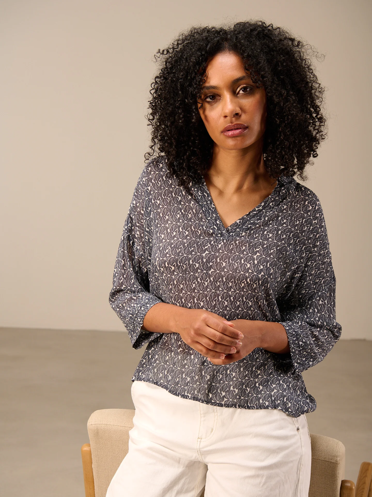 Bluse mit Druck
