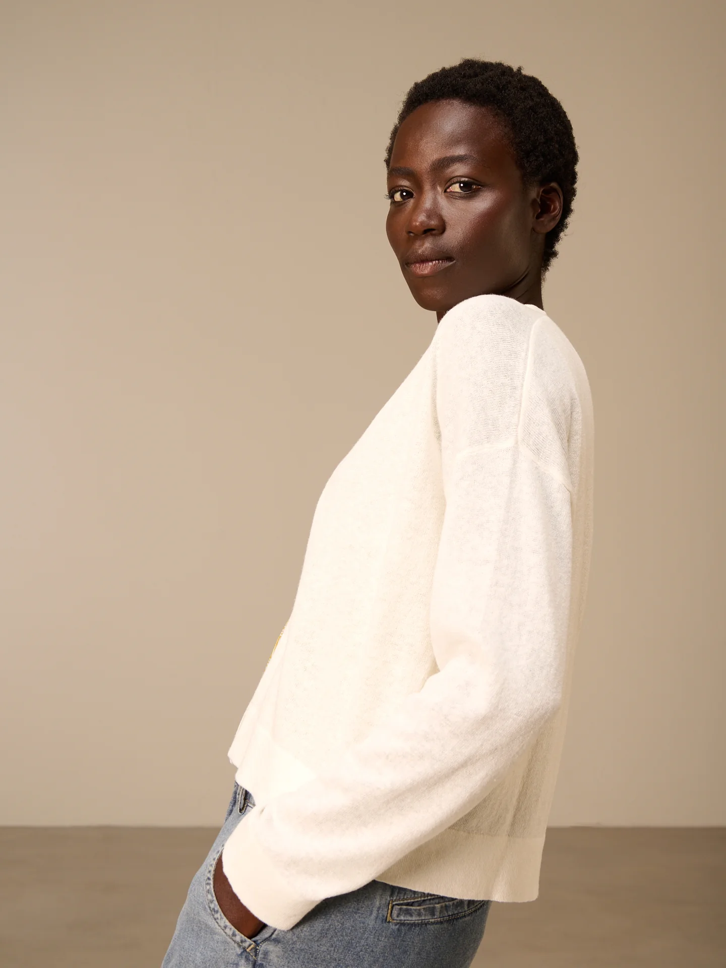 Strickjacke mit Leinen - Image 8