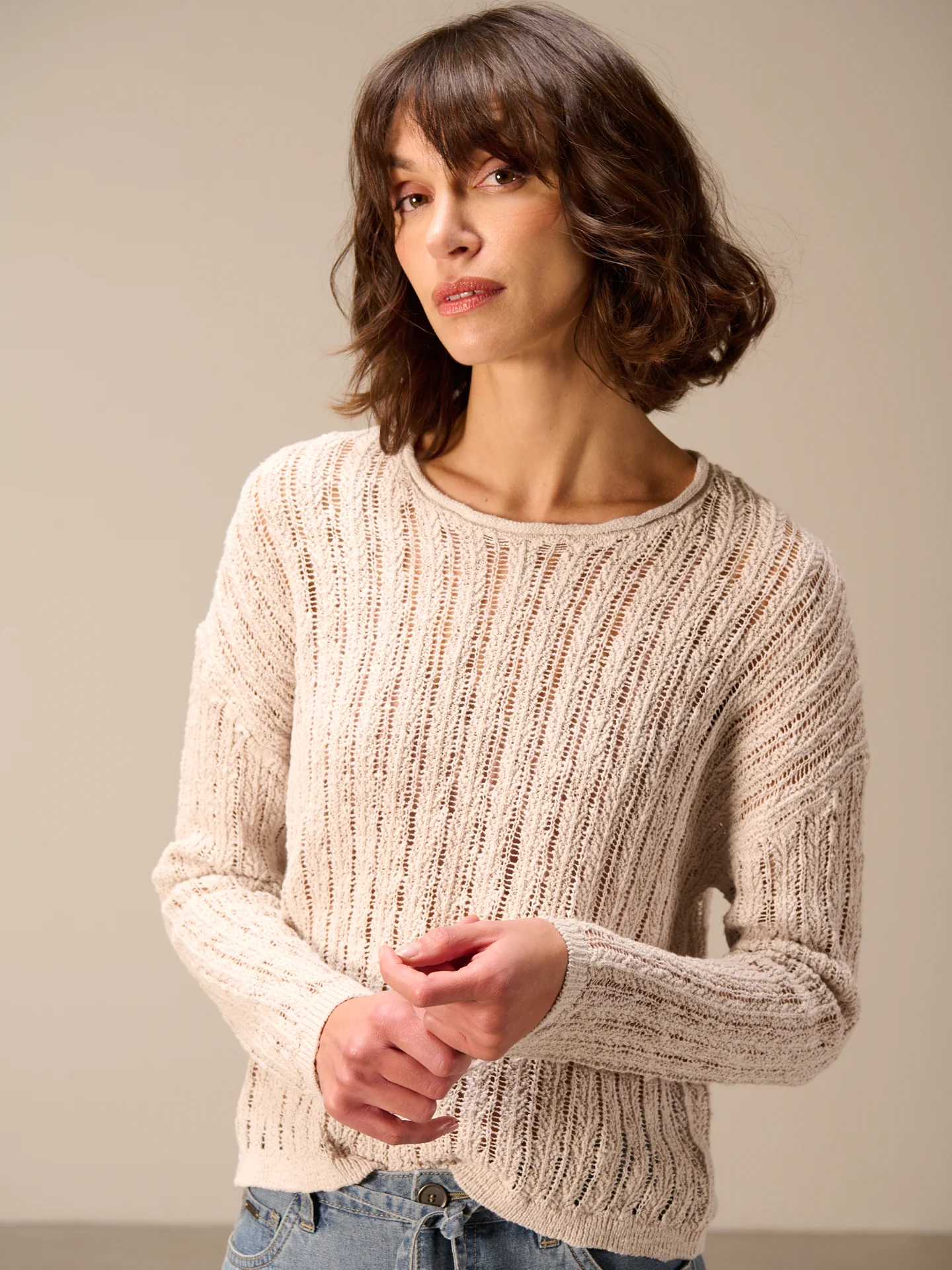 Pullover locker gestrickt